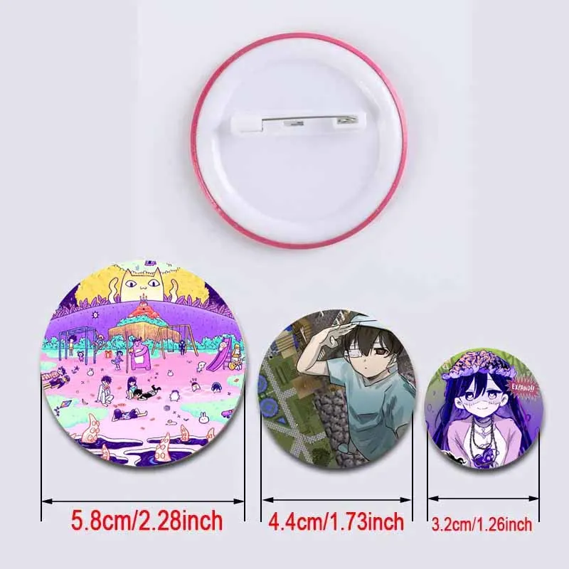 Game Omori Sunny and Mewo Round Brooch Creative Clothes Backpack Accessories Cartoon Funny Soft Button Pins Enamel Badge Jewelry