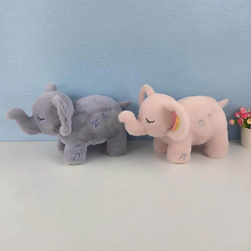 لعبة حيوانات الدب الفيل القطيفة الناعمة للأطفال مع ضوء لطيف وموسيقى مهدئة لنوم الطفل وراحة وقت اللعب