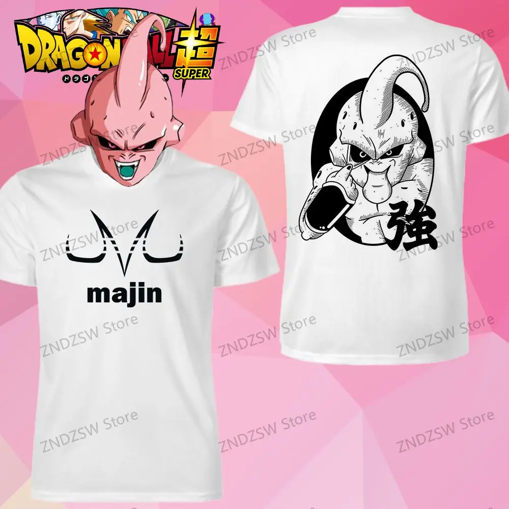 110-6XL Men's T Shirt Dragon Ball 2024 Majin Buu Summer Hip Hop Fashion 3D Quick Dry Tops Cool Harajuku Style Clothes Oversized