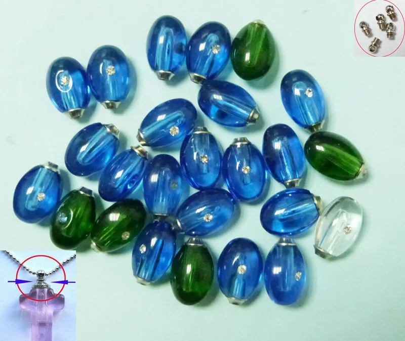 

100pcs Exquisite fashion crystal wishing bottles necklace pendant (color randomly send)
