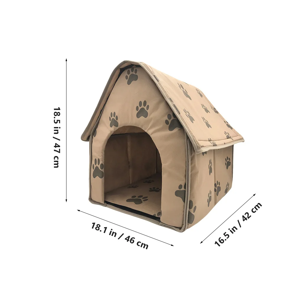 Foldable Dog Bed Tent For Small Pets Portable Shelter Warm Mat Included Durable Pet Folding Pet Tent Dog Supplies