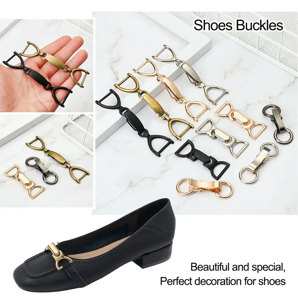 New Fashion Alloy Shoes Buckles Metal Shoe Chain Metal Buckles DIY Shoes Bag Belt Buckle Garment Hardware Clothing Accessories