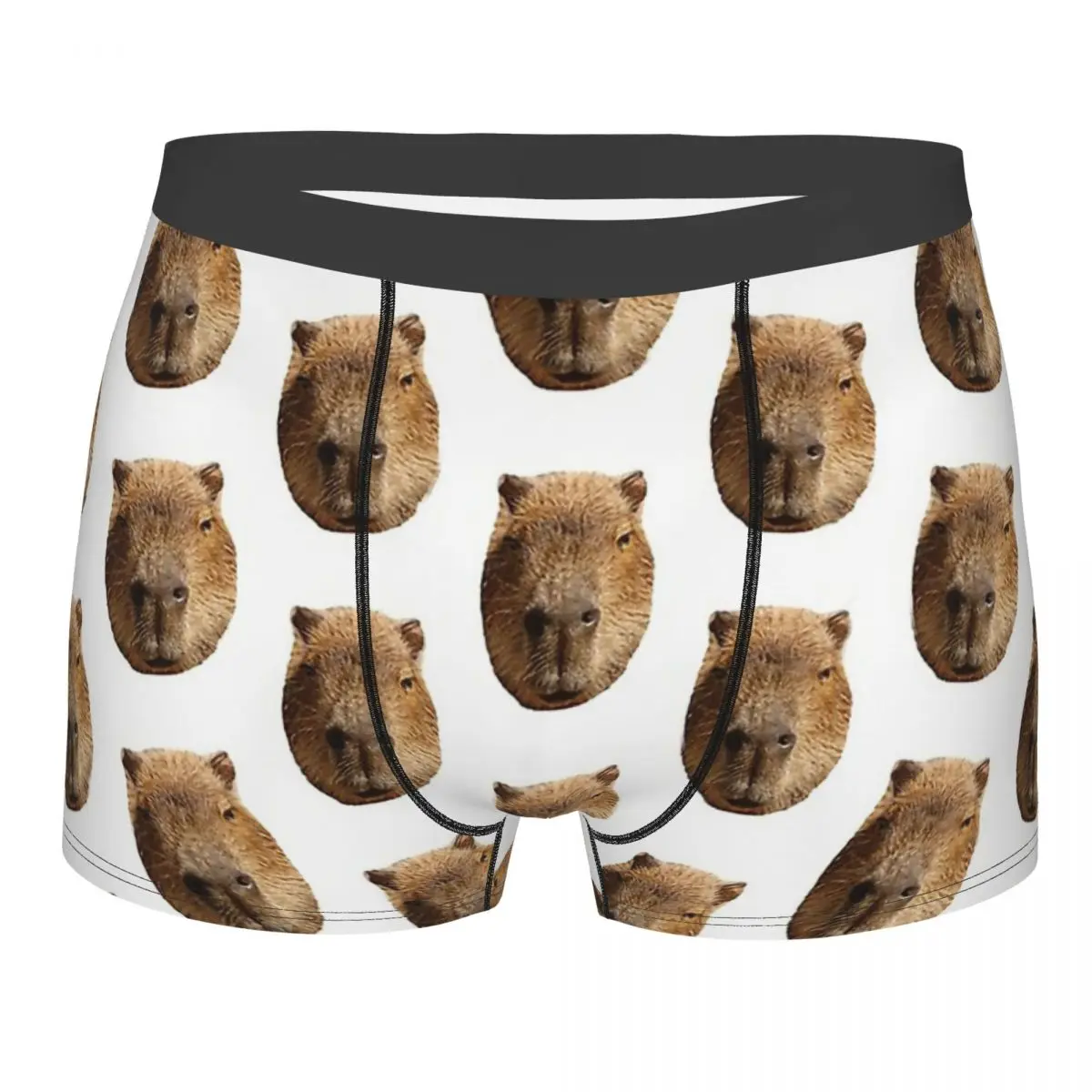 Male Capybara Face Capybara Hydrochoerus Hydrochaeris Animal Underpants Panties Man Underwear Print Shorts Boxer Briefs