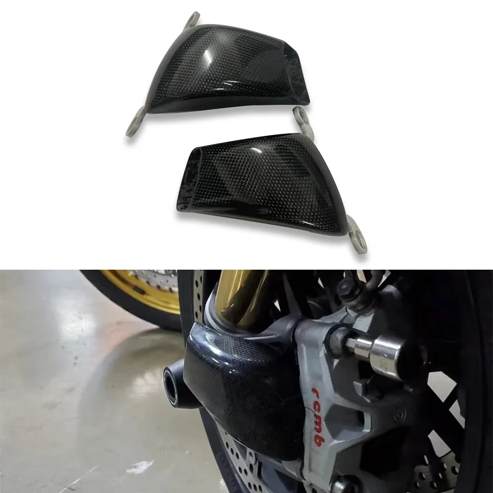 Motorcycle parts modification carbon fiber front brake air duct caliper For Augusta TV MV800 radiator cover