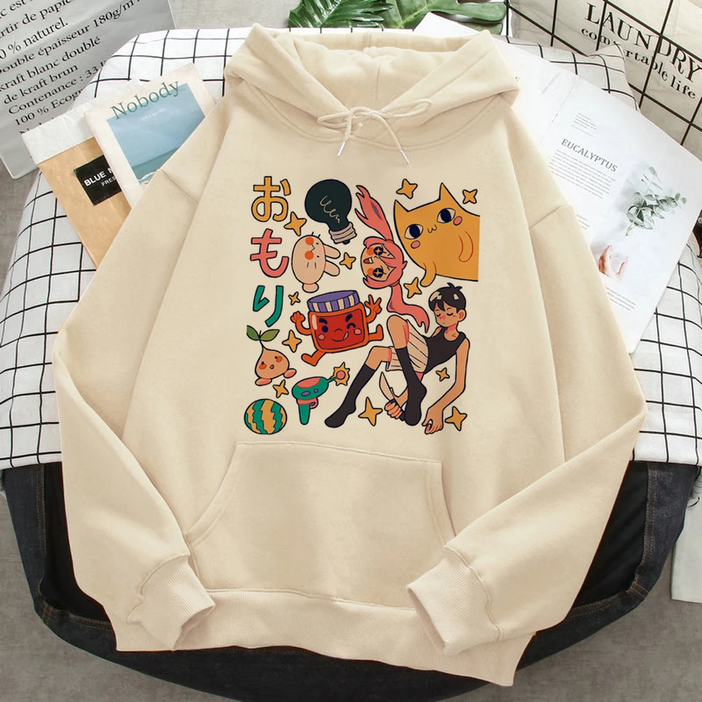 Omori hoodies women funny Winter sweat y2k graphic sweater women Kawaii tracksuit