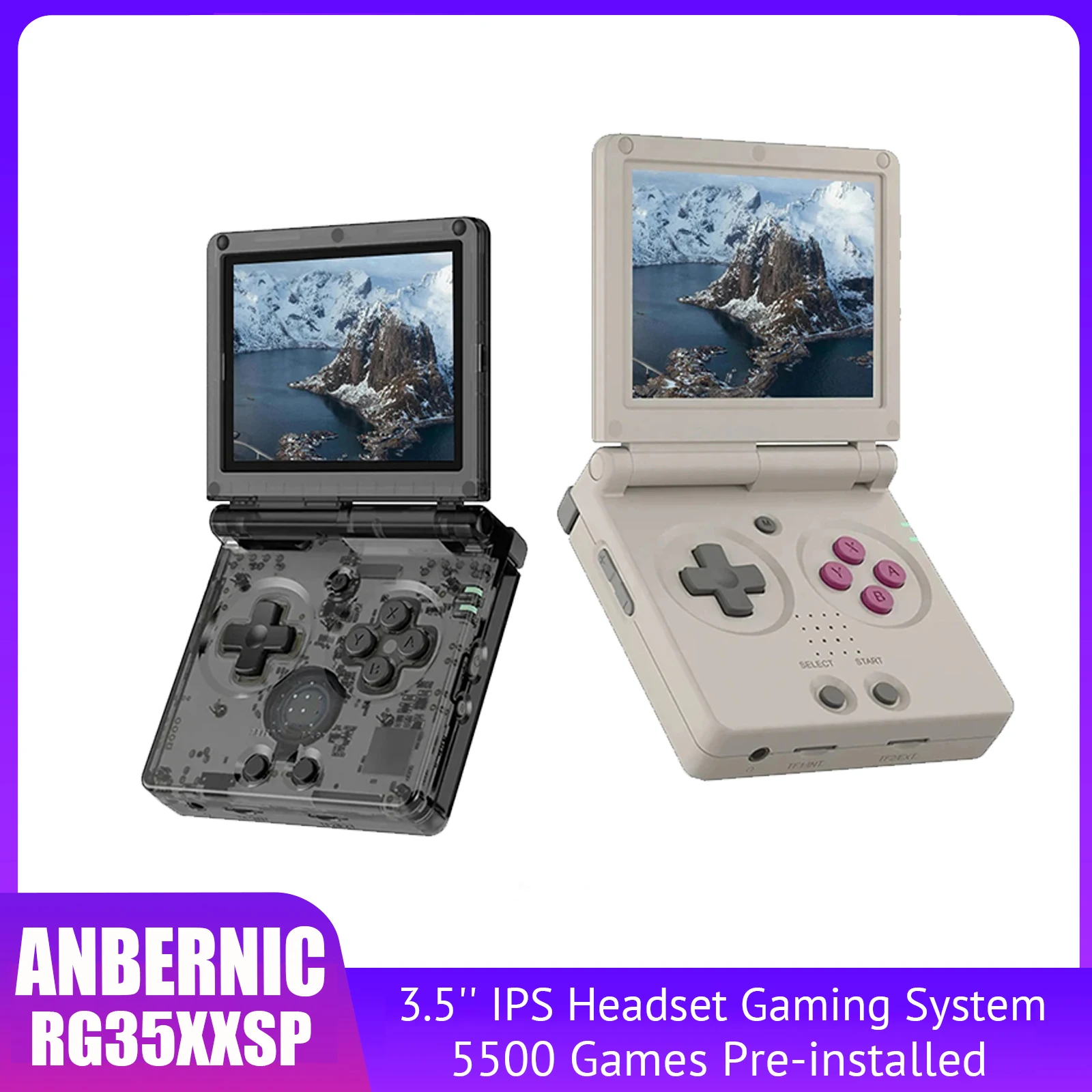 ANBERNIC RG35XXSP Retro Flip Handheld Game Console 3.5