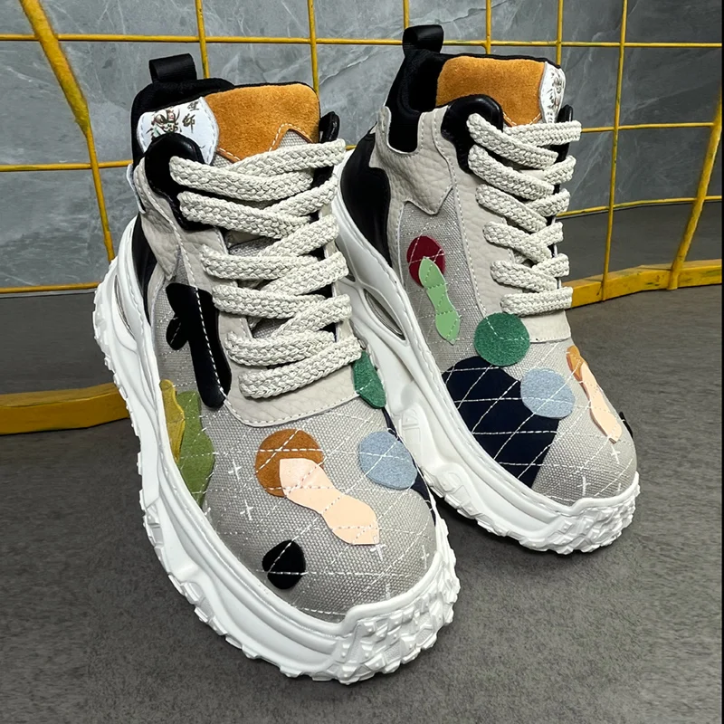 أحذية كاجوال عصرية مطرزة على الطراز الصيني للرجال، أحذية جري عصرية متعددة الاستخدامات، أحذية رياضية عالية الجودة ممتصة للصدمات، أحذية تزلج بانك للرجال #5