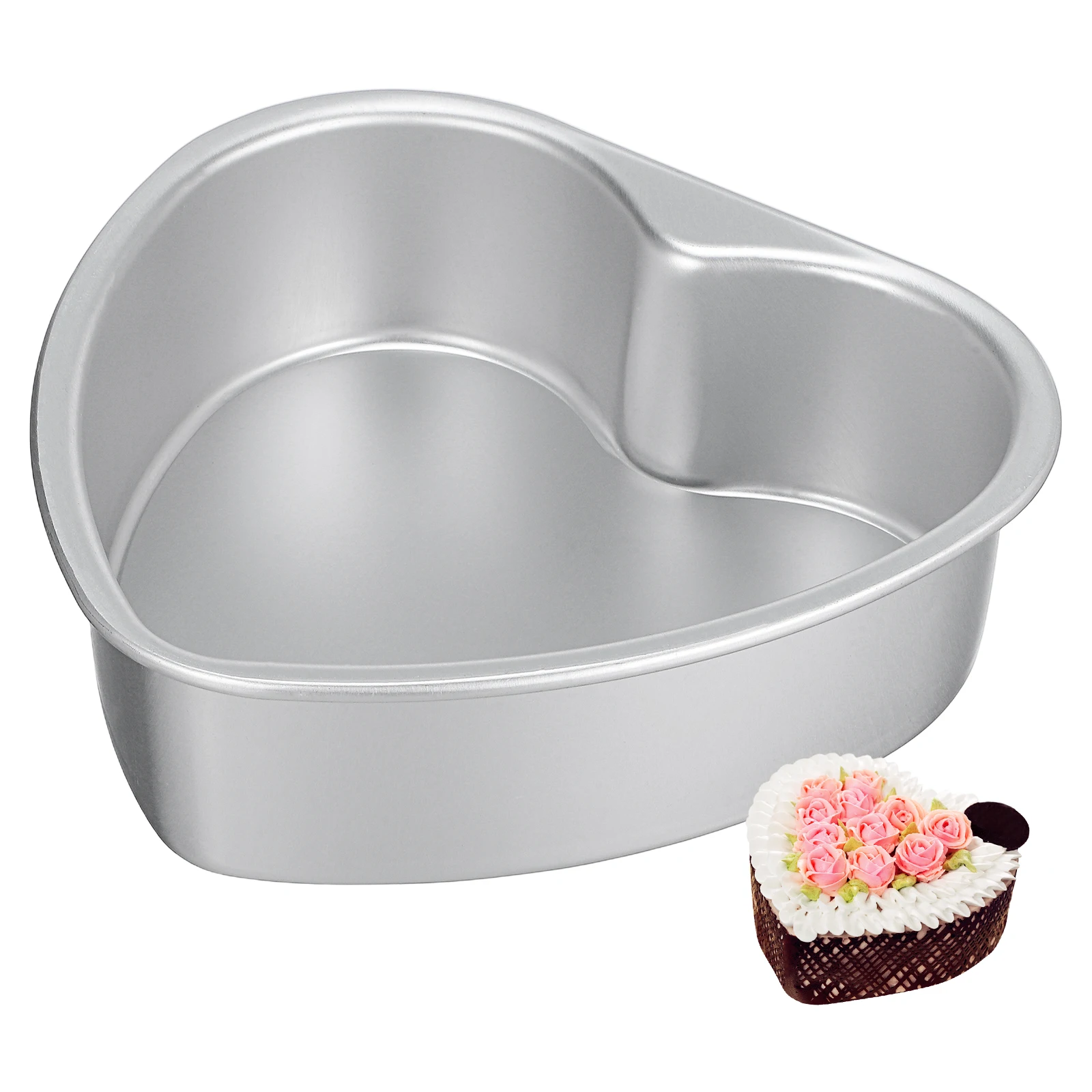 

Heart Cake Mold Mini Muffins Shaped Tin Loose Bottom Heart Shaped Pan Baking Mold Aluminium Alloy Non Stick Kitchen Bartending