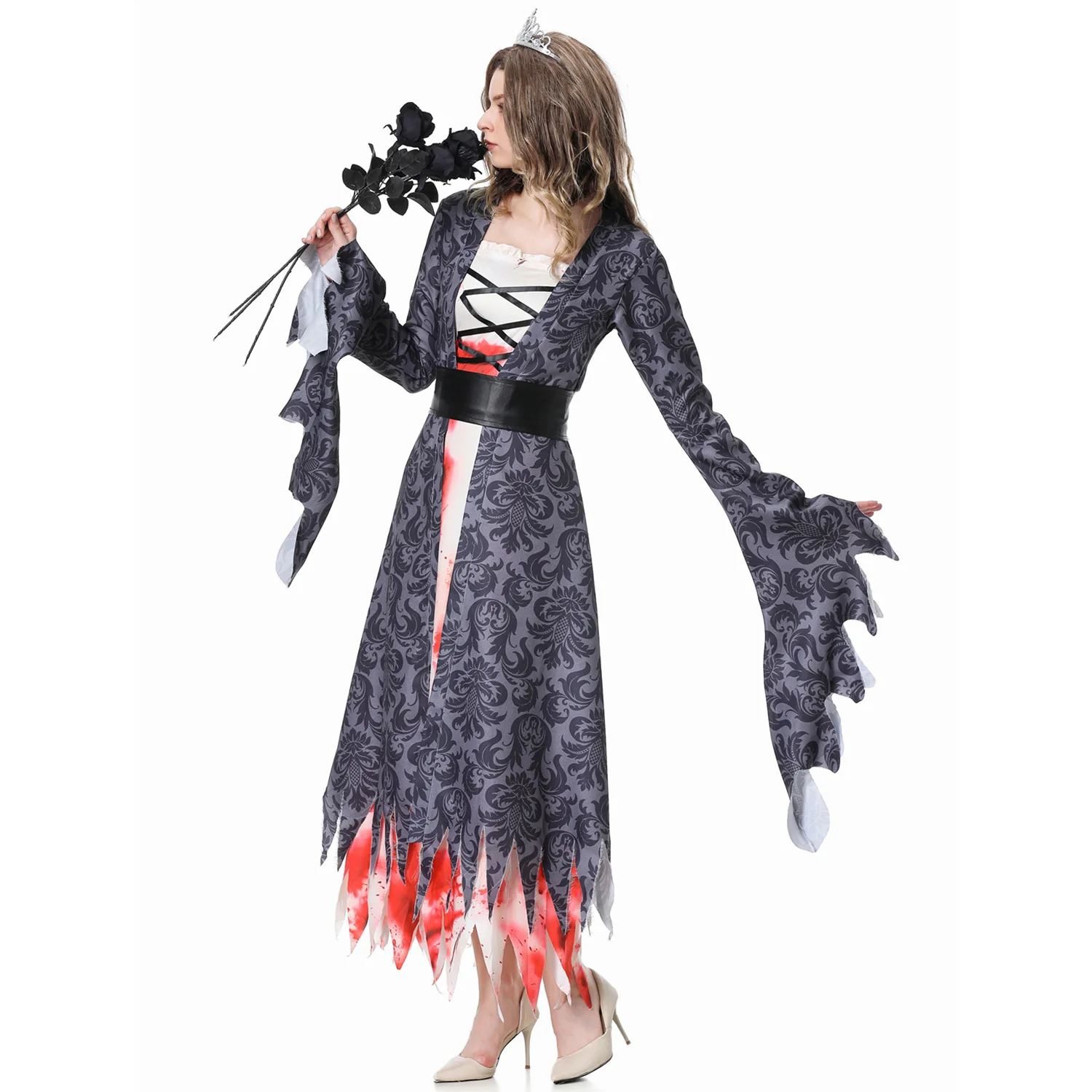 Zombie Bruid Vampier Cosplay Uniform Voor Vrouwen Halloween Verkleedpartij Kostuum Horror Bloedige Koningin Ghost Show Jurk