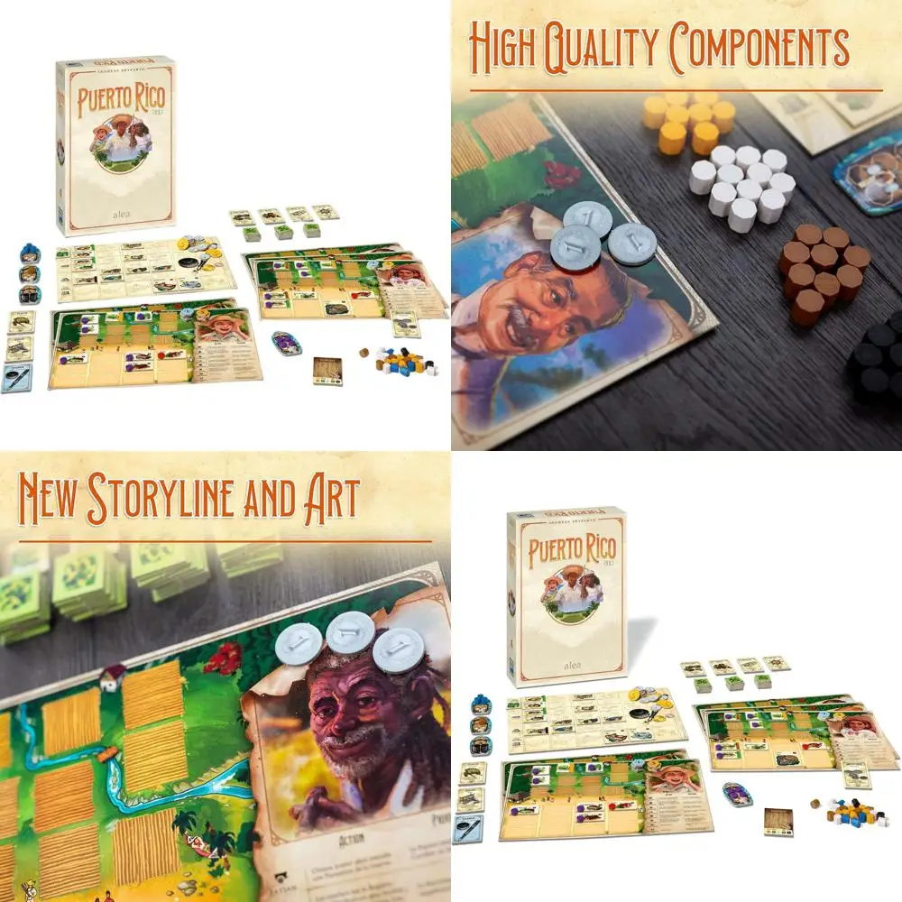 

Puerto Rico 1897 Board Game: Strategic Fun for All Ages with Enhanced Art, Story, and Challenge for 12+