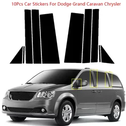 10Pcs Car Window Pillar Posts Door Trims Cover Stickers For Dodge Grand Caravan Chrysler Town Country Exterior Car Accessories