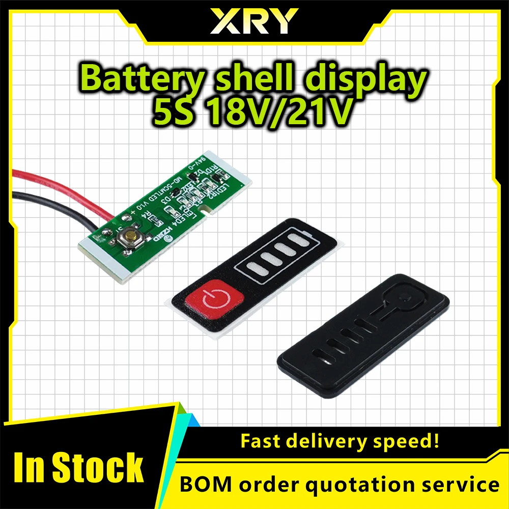 For Makita Lithium Battery Display 5S 18V 21V Electric Drill Screwdriver Battery Capacity Indicator LED Display 18650 Batteries