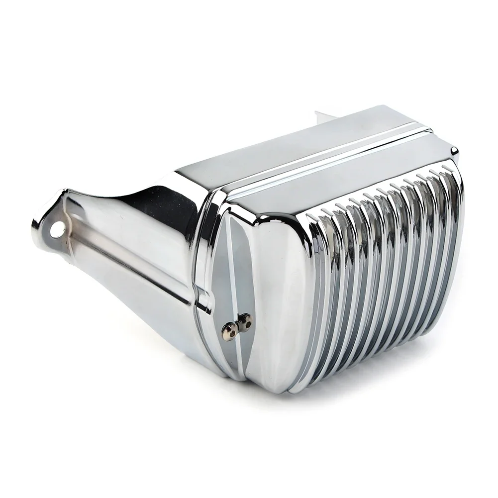 Chrome Motorcycle Front Voltage Regulator Cover Accent for Harley Electra Glides Road Kings 97-11 & Road Glides Street Glides