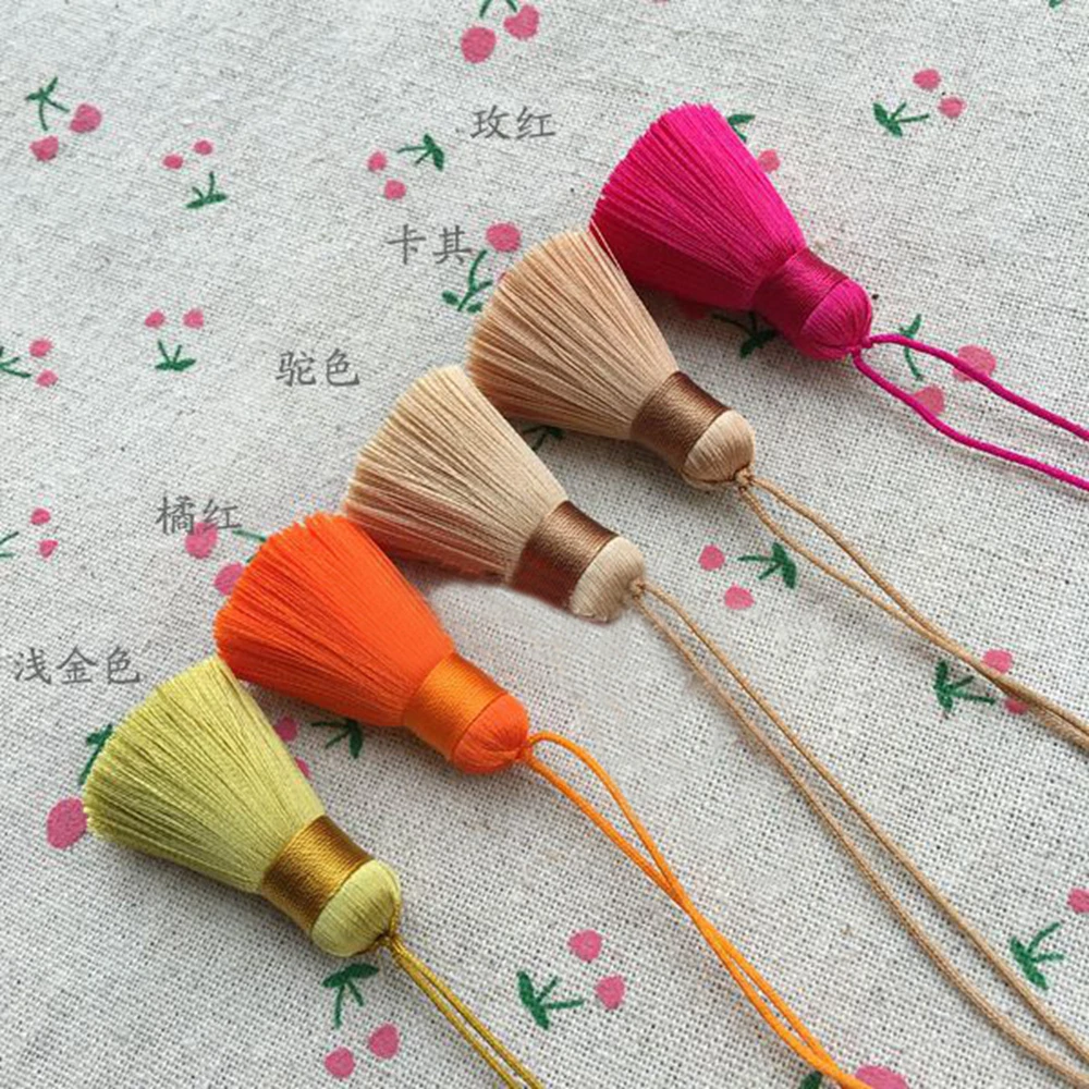 2/5/10/20pcs 5cm Silk Tassel Fringe DIY Craft Tassels Fringe Trim Curtains  DIY Jewelry Wedding Home Decor tassels for crafts