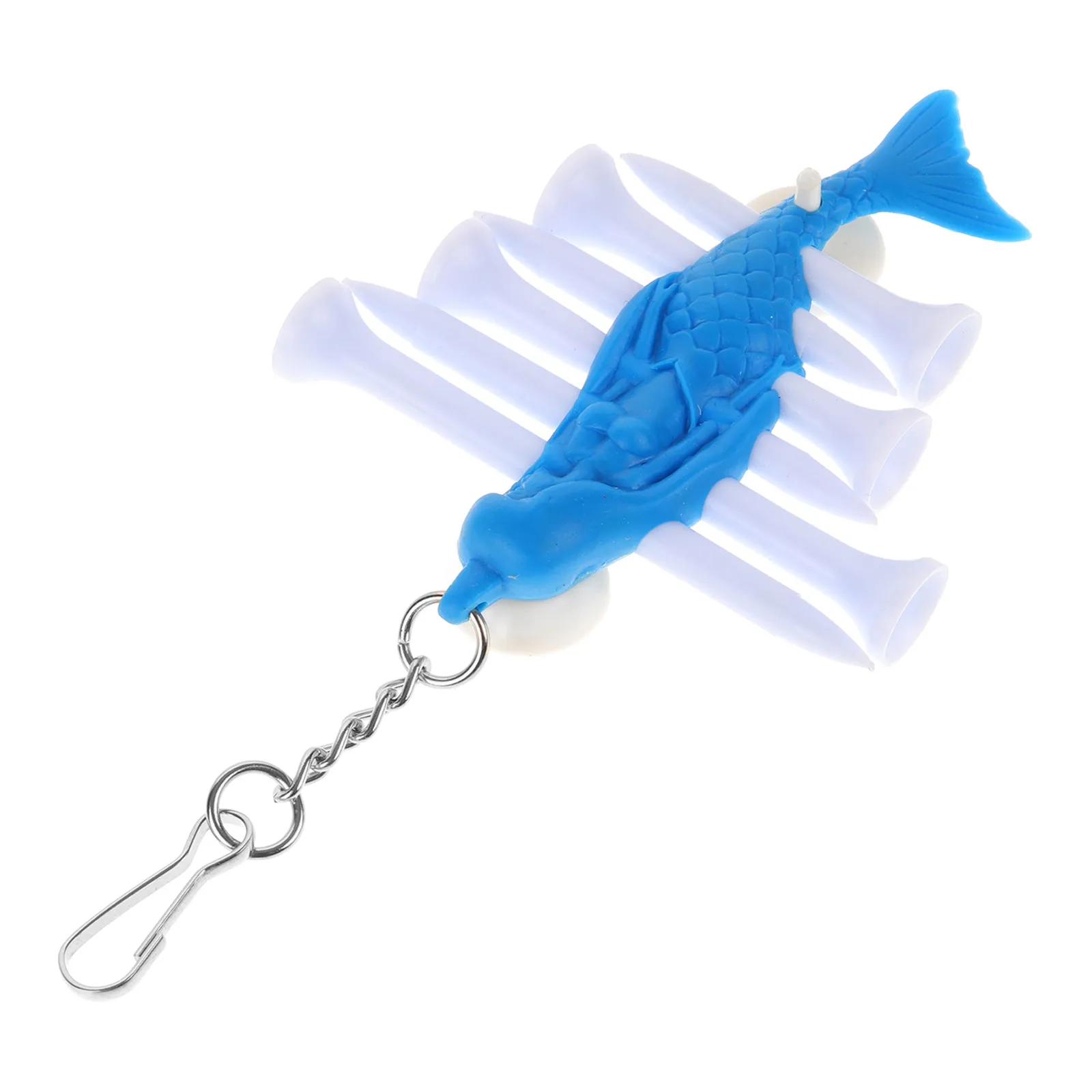 

1 комплект держателей для гольф-ти, универсальная совместимость с большинством размеров ти, мягкий материал TPE обеспечивает длительное использование, креативный дизайн в виде подвески.