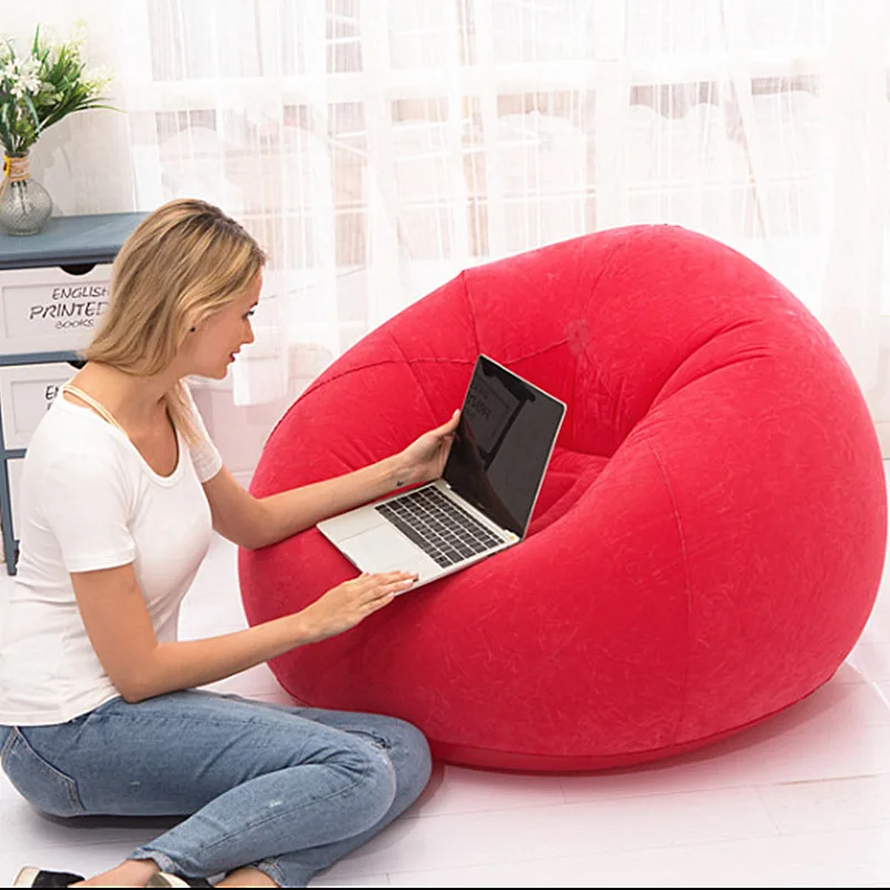 جودة عالية الصين شعبية رخيصة غرفة المعيشة الأرائك كرسي كسول الأريكة أريكة بنمط حقيبة الفول طوي نفخ كرسي أريكة الهواء