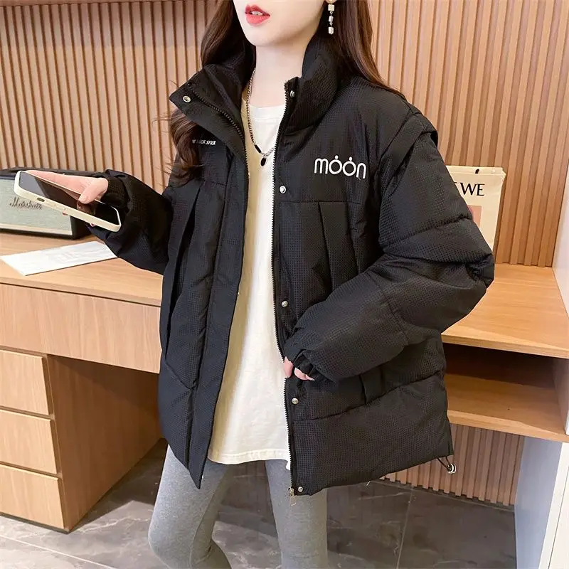 

2025 New American Style Lazy Feel Cotton Jacket Women's Winter New Couple Match All-Match Long Sleeve Commute Style Coat