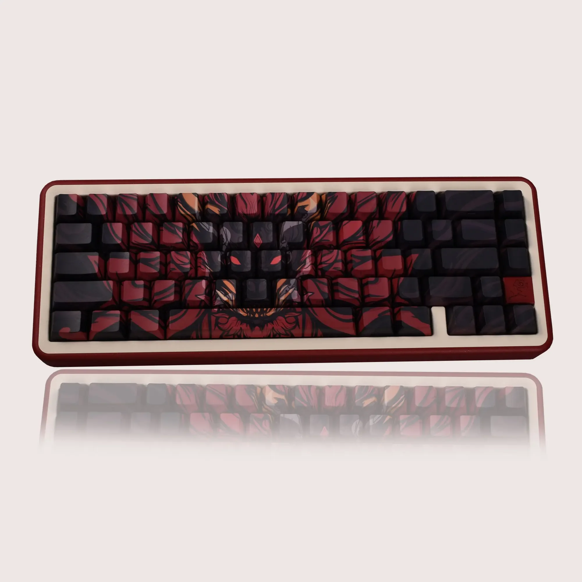 Red Dragon Keycap Set PBT Original Height Ergonomics Sublimation Game Accessories for Wooting 60he AULA Mechanical Keyboard