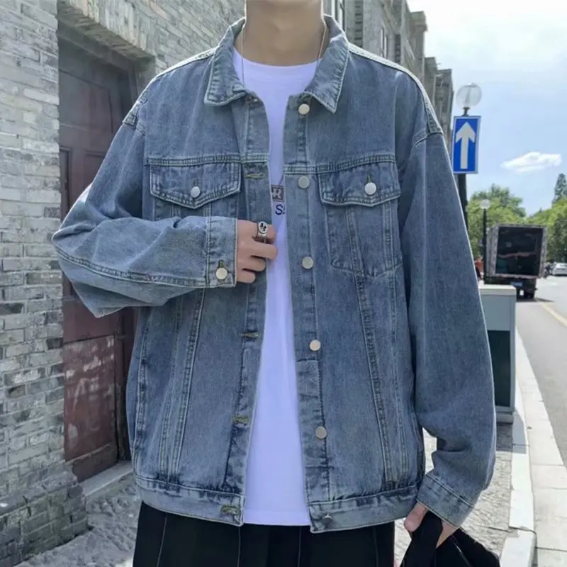

Loose Men's Denim Jaet Hong Kong Sle Spring Autumn Versatile Workwear Jaet Korean Retro Top Casual Loose Fit Jeans Jaet