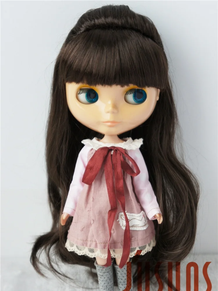 

JD096 1/12 1/8 1/6 1/4 1/3 Long Wave Back Tied Pony Synthetic Mohair Doll Wigs OB11 YOSD MSD SD DOD Blythes Doll Hair