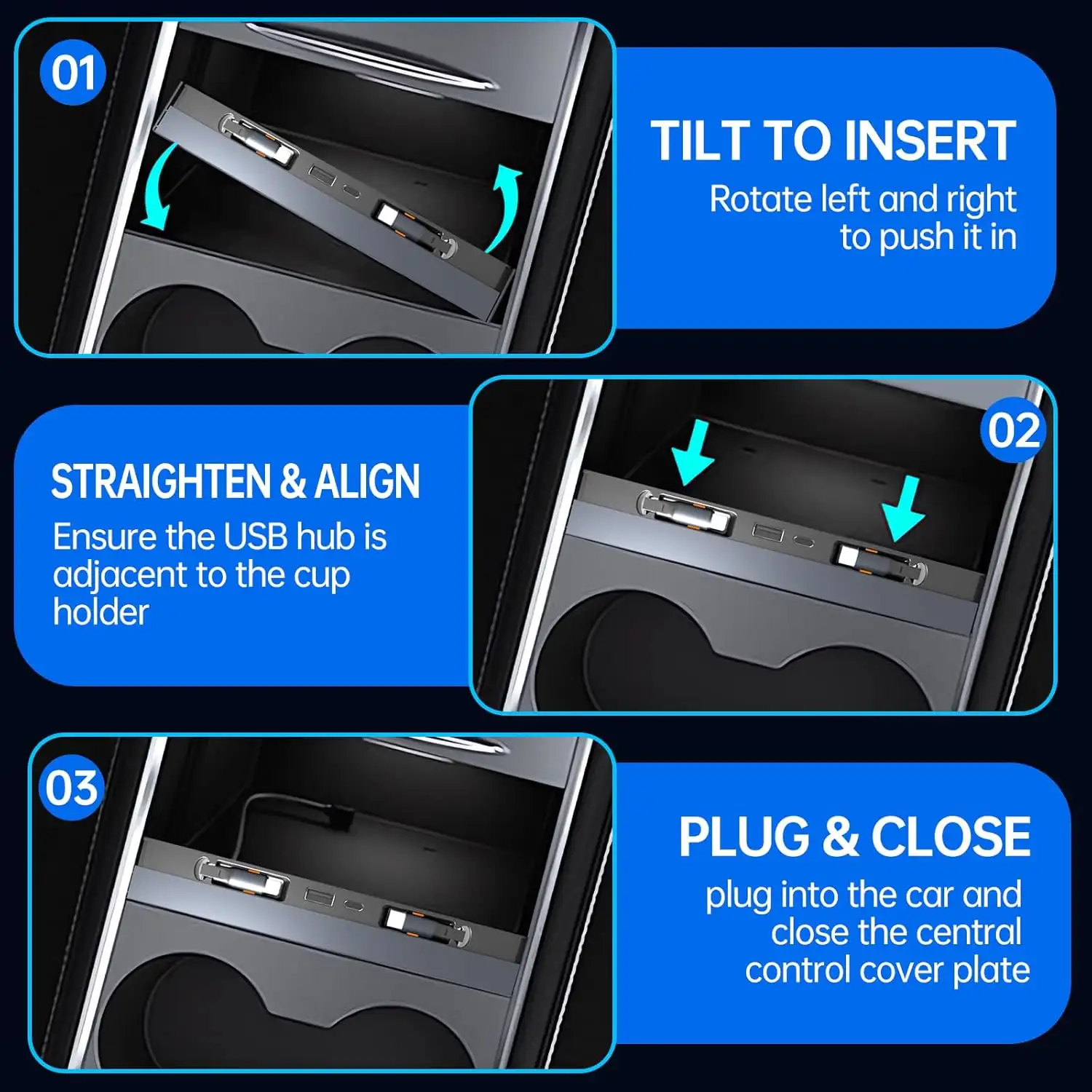 Retractable cables of the USB hub
