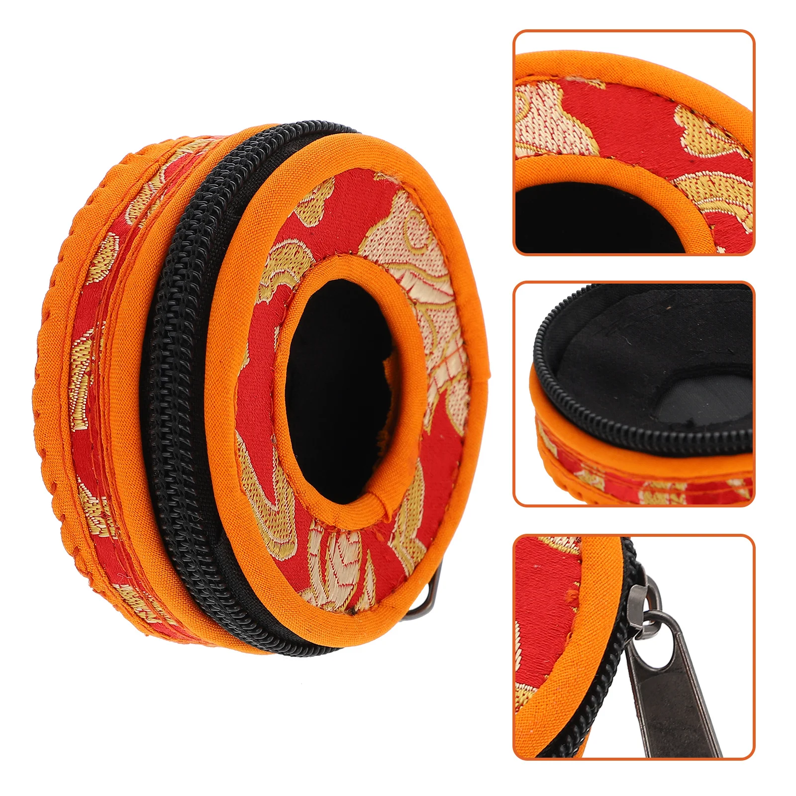 

Handmade Embroidered Cotton Storage Bag For Meditation Small Compact Pouch Case Bell Container Cymbal Bell Box