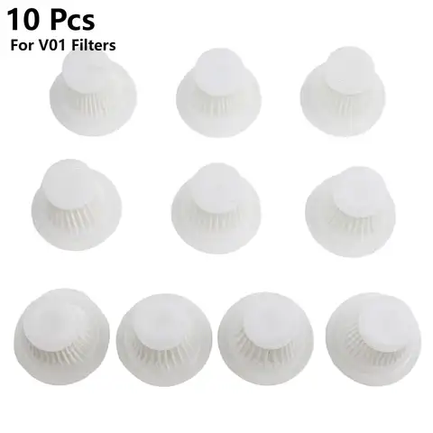 10Pcs For V01 Filters Car Vacuum Cleaner Filter Portabe Cordless Microfilter Accessories For Home Appliance Parts 51*38mm