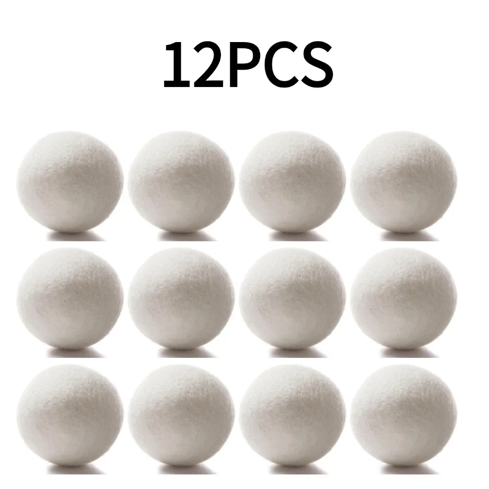 

Reusable Wool Dryer Balls Organic Natural Fabric Softener Eco Friendly Laundry Balls Reduce Static Washing Machine Accessories