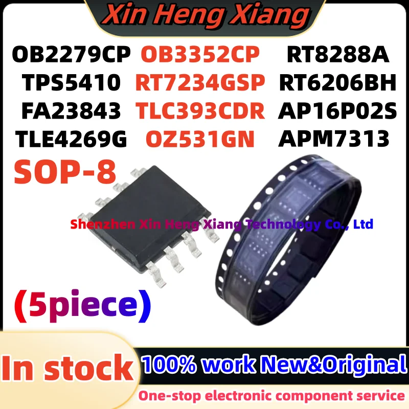 (5pcs) TPS5410 FA23843 TLE4269G APM7313 OB3352CP OB2279CP RT7234GSP TLC393CDR OZ531GN RT8288A RT6206BH AP16P02S
