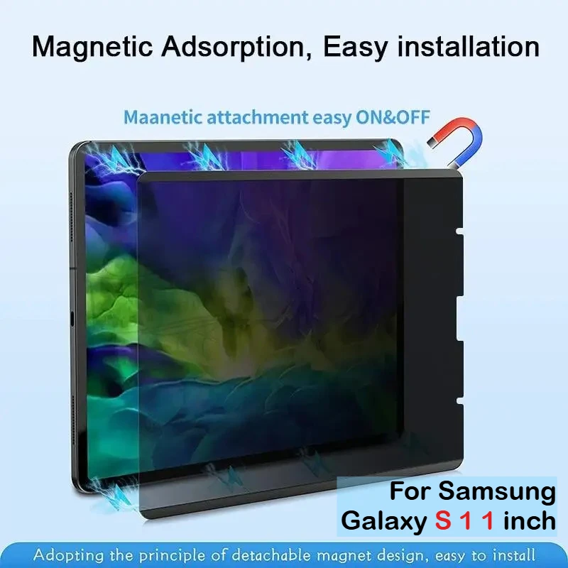 

Drawing Film for Samsung Galaxy Tab S11 S10 S9 S8 Ultra S9 S8 S7 FE S6 Lite A9 360° Detachable Magnetic Privacy Screen Protector