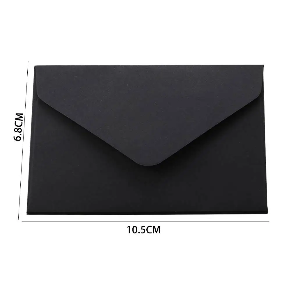 20PCS Message Card Classical White Black Kraft Blank Mini Paper Window Envelopes Wedding Invitation Envelope Gift Envelope