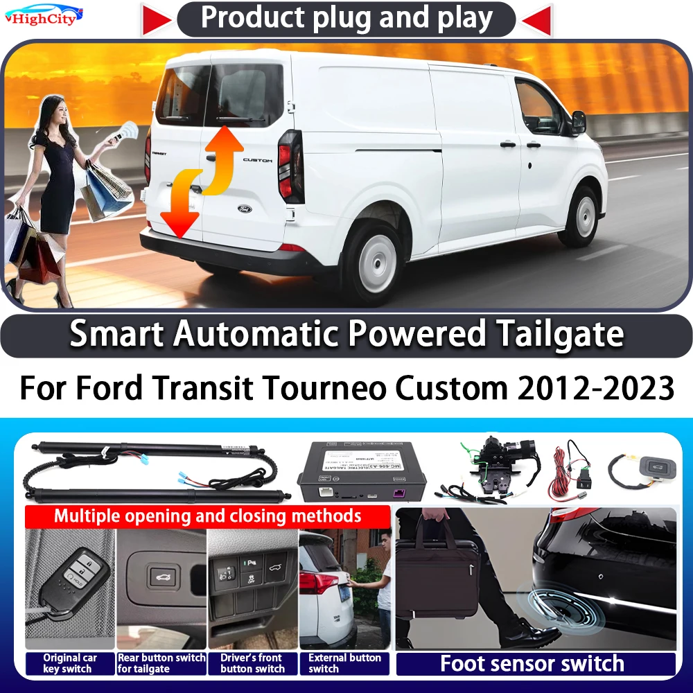 For Ford Transit Tourneo Custom 2012-2023 OEM Smart Automatic Powered Tailgate Key Control Trunk Lift Close Kit Power Tailgate