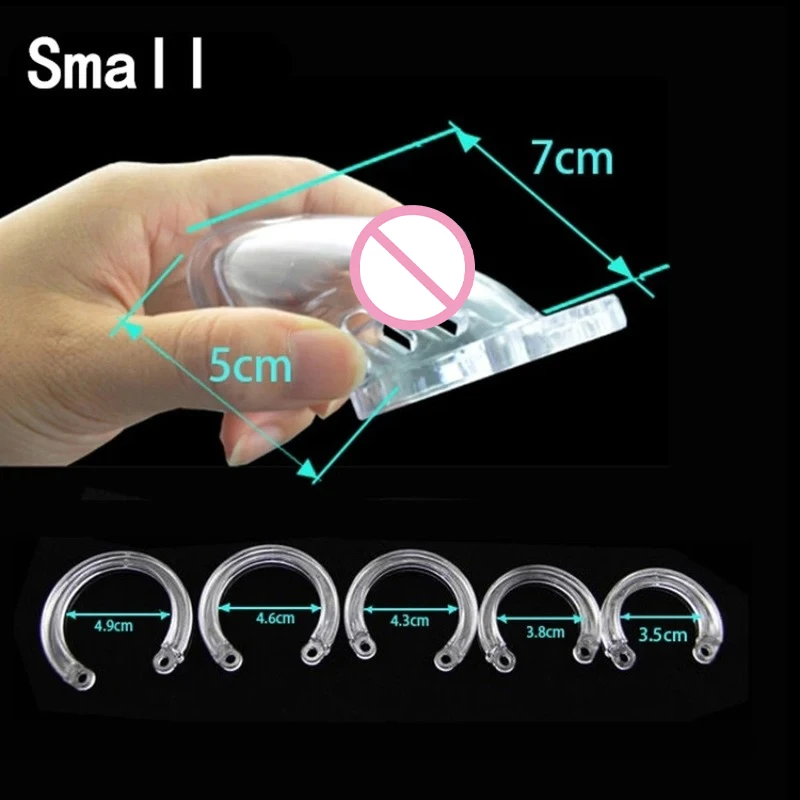 Jaula de castidad con 5 anillos de tamaño, Juguetes sexuales masculinos, Dispositivo de Castidad masculina pequeño o estándar, jaula para pene,