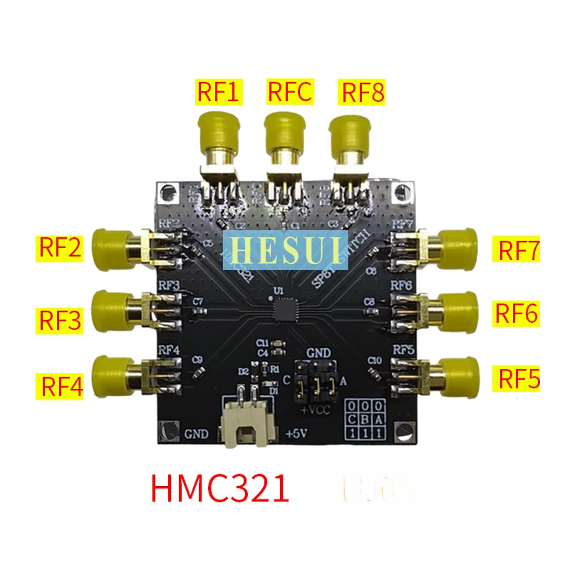 HMC321 microwave RF switch module 1 open 8 frequency 8GHZ antenna gating