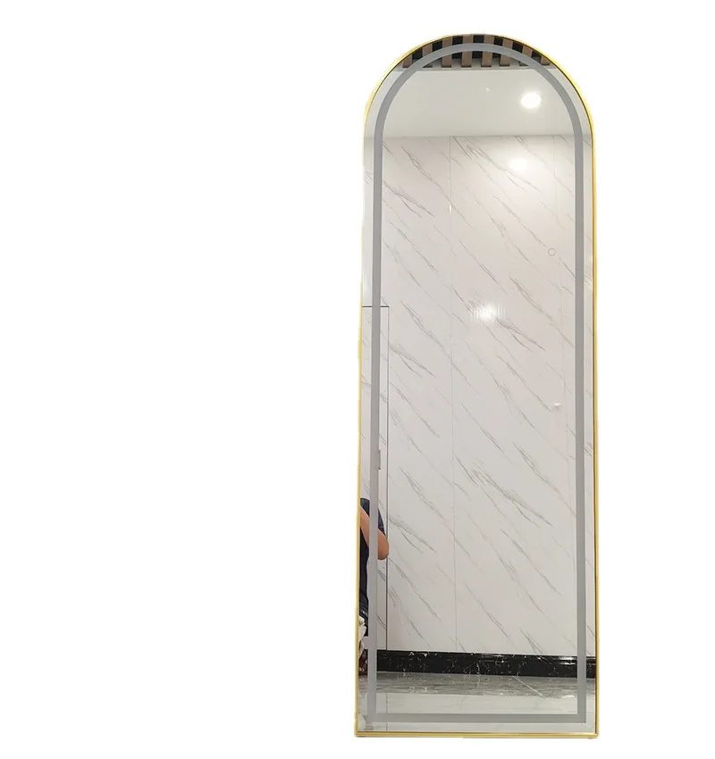 LTT aluminum alloy frame intelligent floor full body mirror floor luminous mirror clothing fitting mirror