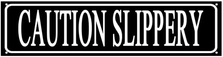 Наружный металлический жестяной знак 16x4 дюйма предупреждающий скользкий знак внешний стена оформление для дома металлический алюминиевый знак