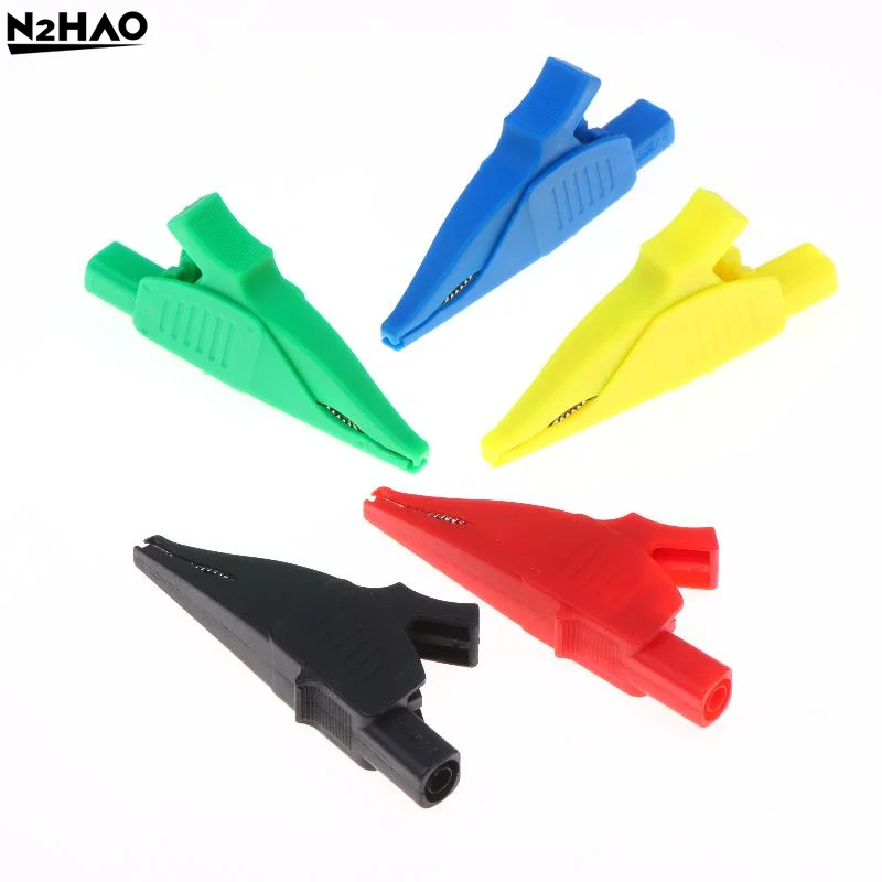 

Heavy Duty Alligator Clips Insulated Test Crocodile Clamps With 4mm Banana Jack Full Insulated Clips For Electrical Testing Work