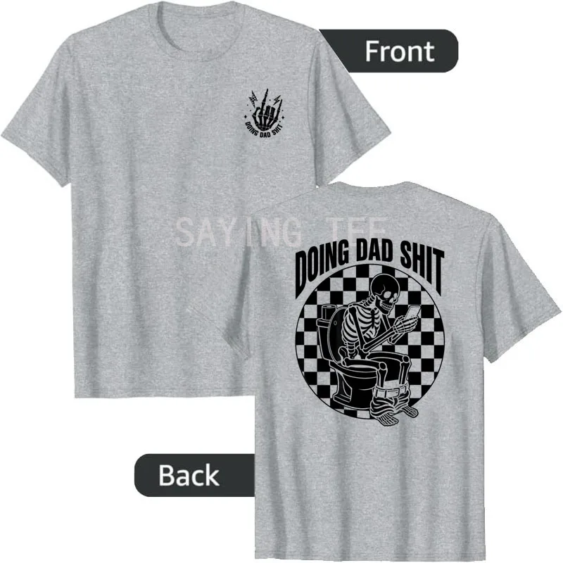 Lustiges Skelett-Toiletten-T-Shirt mit Vater-Sprüchen Y2K Herrenmode Skelett-Vater Grafik Sarkastisches Spruch-T-Shirt Ehemann Neuheit Geschenk – Detail 9
