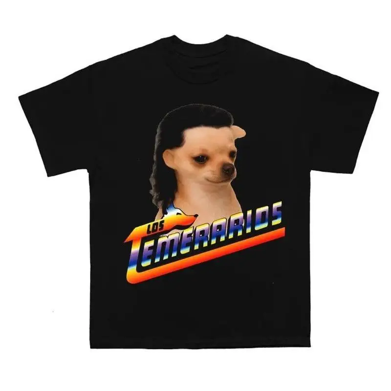 

Los Temerarios Dog Collection Shirt Trendy Funny Cotton Crew Neck Graphic Tees For Men And Women T-Shirt