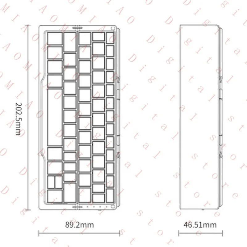 RY  BOW HB199 Foldable Mini Bluetooth Keyboard For HUAWEI Mate XT Ultimate Mate X5 view 3