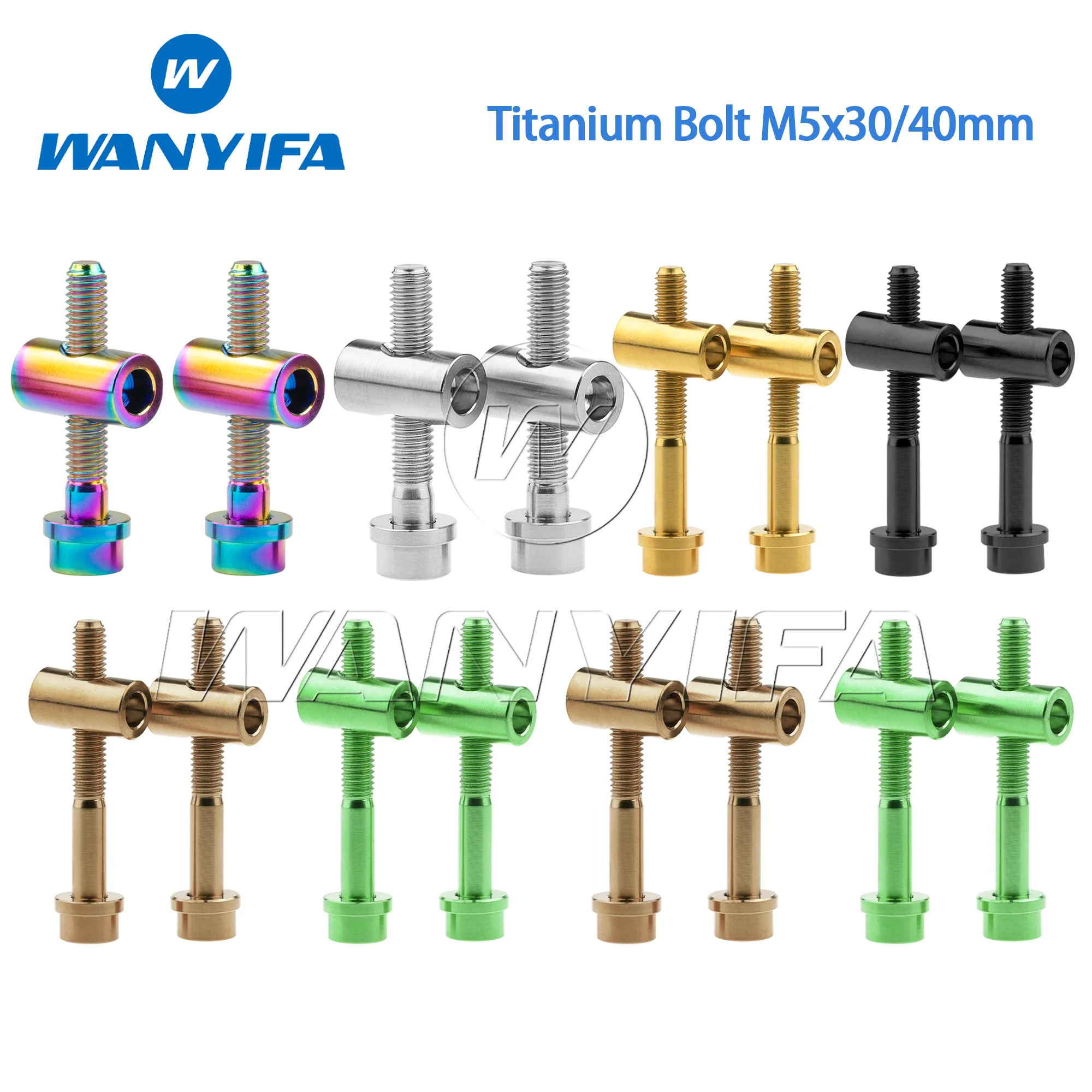 

Wanyifa Titanium Bolt M5x30/40mm Screws+Nuts for Thomson Seatpost MTB Road Bicycle Seatpost Saddle Fixed