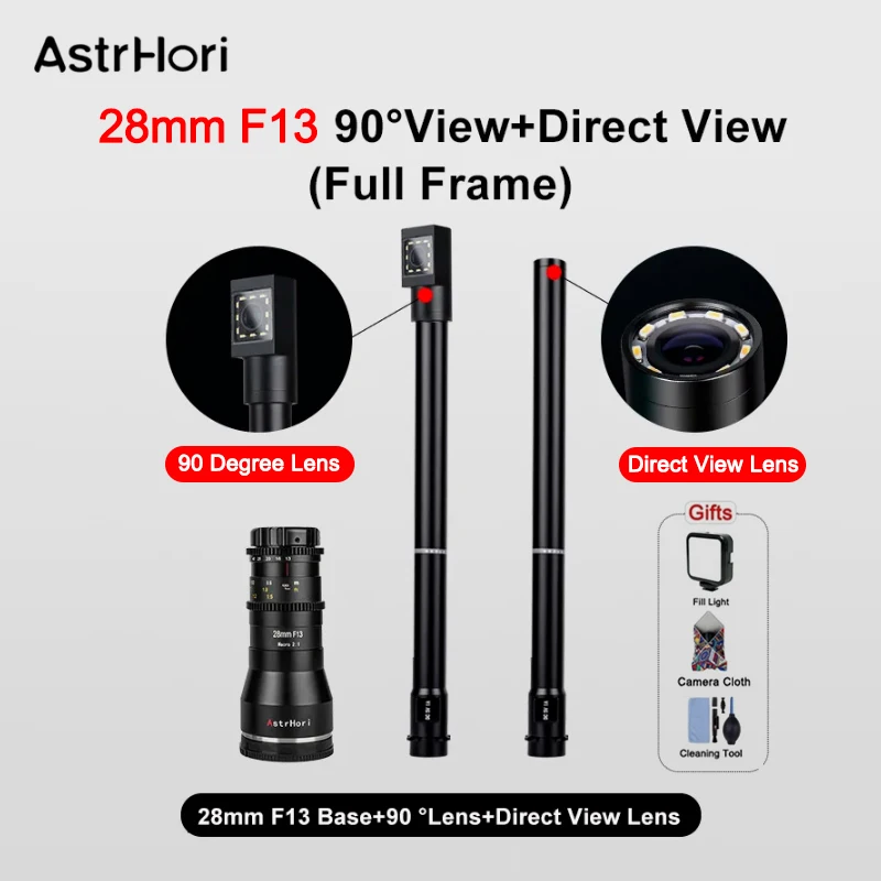 

AstrHori 28mm F13 Full Frame Lens Macro 2X Probe Lens 90 Degree Specialty Lens For Sony E Nikon F Canon RF EF Fuji X Nikon Z