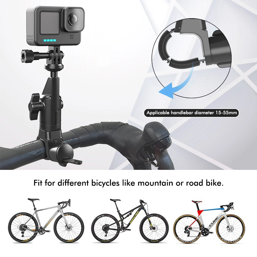 دراجة نارية دراجة حامل ل GoPro 12 11 10 9 المقود مرآة جبل قوس ل Insta360 X3 X4 DJI عمل كاميرا الملحقات