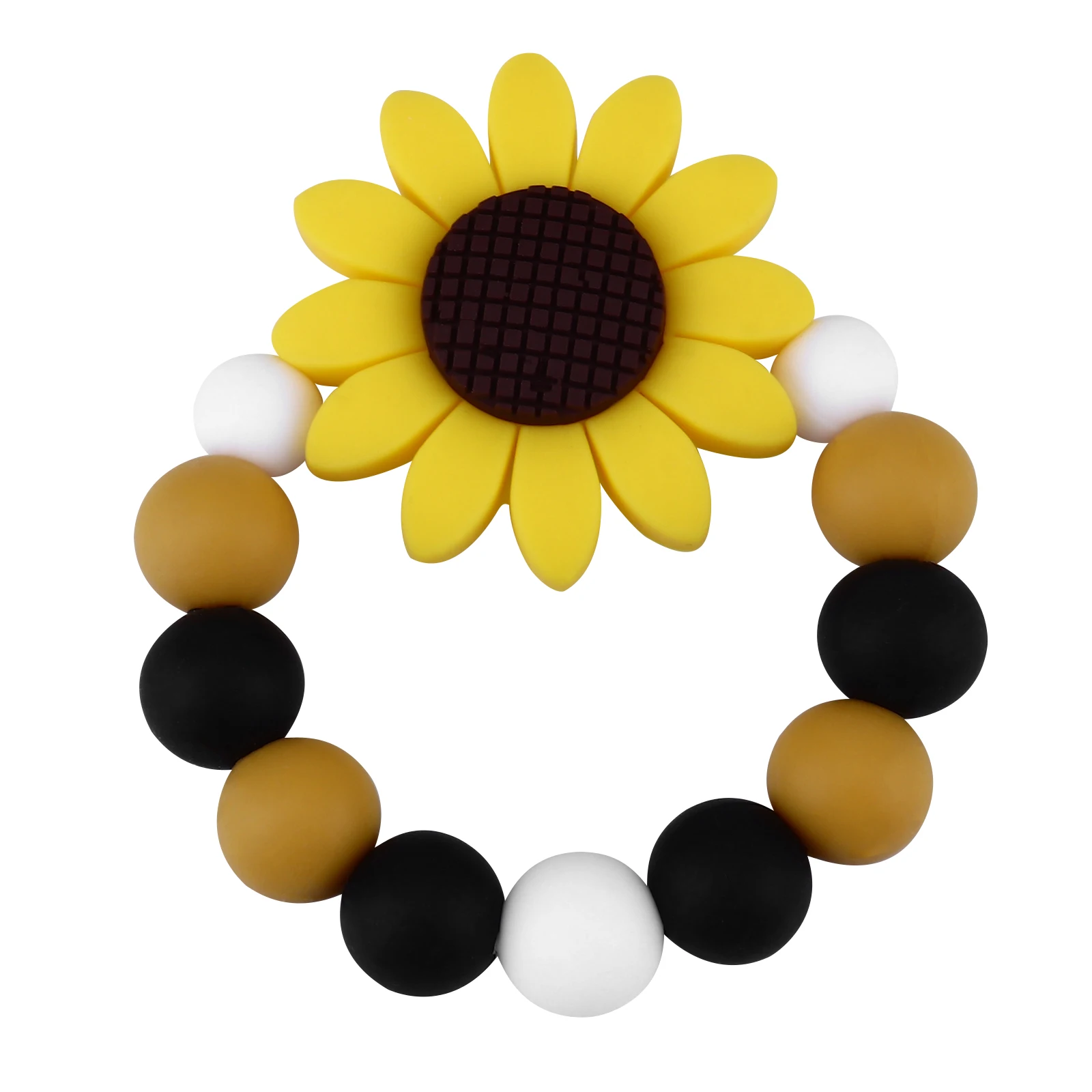 

Baby Sunflower Silicone Self-Soothing Teething Tool For Infants Lightweight Safe Food Grade Toddler Teether Pain Relief