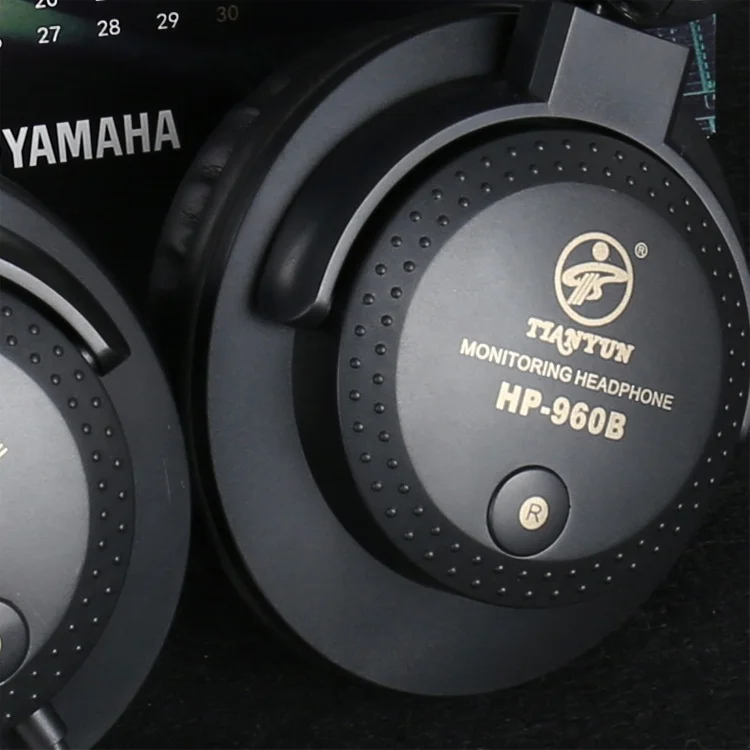 TIANYUN HR-960B Bass Noise Isolating PC Headset Studio DJ Music Headphone  Earphones Remote Stereo Hifi Monitors Earbuds