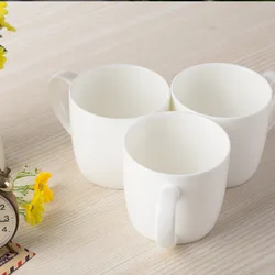 300ML, 5pcs/lot, plain white bone china coffee cup,  ceramic cup morning mug, zakka milk  mug, porcelain nespresso mug, tumbler