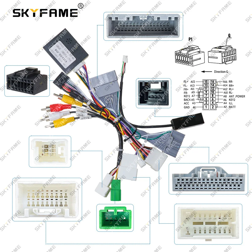 SKYFAME سيارة 16pin الأسلاك تسخير محول Canbus صندوق فك لميتسوبيشي باجيرو 2018 أندرويد راديو كابل الطاقة OD-SL-04