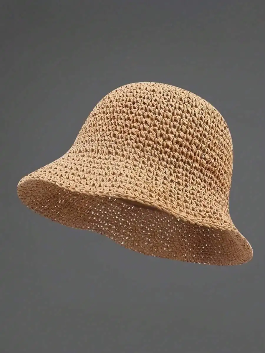 

Spring Summer Women Woven Straw Hat Outdoor Beach Sun Hat
