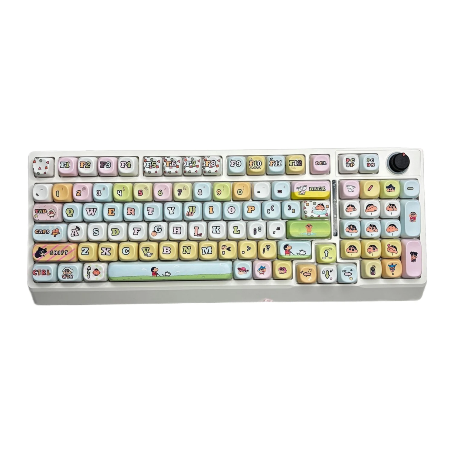 

Cartoon Crayon Shin chan F98 Mechanical Keyboard Cute Anime Doraemon Colorful High Beauty Wired Mechanical Keyboard