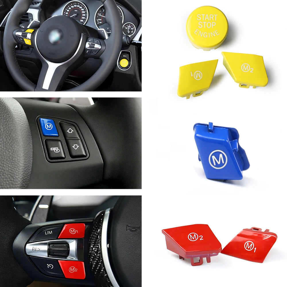 

Car Steering Wheel M1 M2 M Mode Button With Engine Start Stop Switch Button For BMW X4 X5 E90 E92 E70 E60 E89 F10 F15 F30 F80